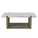 Perth White Rectangular Marble Ocassional Table with Casters