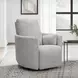 Trenton Vincent Fog Manual Swivel Glider Recliner with Pillows