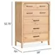 Somerset Butternut 5 Drawer Chest