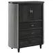 Skyline Onyx and Gray Upholstered Panel Bedroom Set
