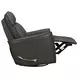 Rovelle Abby Dark Gray Leather Manual Swivel Glider Recliner