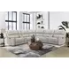 Easton Steamboat Quartz Leather 7 Piece Modular Zero Gravity Power Reclining Sectional with USB Charging