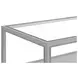 Glaze Vintage Blue Rectangular Glass Top Cocktail Table
