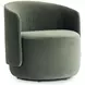 Crosby Green Upholstered Swivel Accent Chair