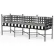 Provence Carbana Classic and White Upholstered Outdoor Garden Bench with Self Welt