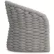 Salinas Nordic Gray and White Performance Fabric Outdoor Arm Chair