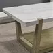 Perth White Rectangular Marble Cocktail Table with Casters