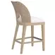 Frame White Upholstered Counter Height Stool