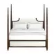 Eave Brown and White Upholstered Poster Bedroom Set