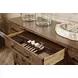 Alder Haven Warm Brunette and Matte Black 8 Drawer Larson Dresser with Rectangular Mirror