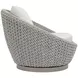 Savaii White Performance Fabric Outdoor Swivel Chair