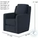 Diva Brady Navy Swivel Glider