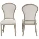 Gwendolyn Cerused Taupe Upholstered Dining Side Chair Set of 2