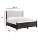 Foxrun Hollow Ravenwood Black and Elite Dove Queen Upholstered Storage Panel Bed