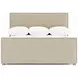 Sawyer Beige Upholstered King Panel Bed