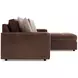 Nest Brown Leather Modular Sectional with Chaise and Pillows