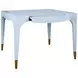 Lacey Light Blue Square Game Table with 2 Drawers