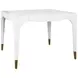 Lacey White Square Game Table with 2 Drawers