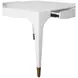 Lacey White Square Game Table with 2 Drawers