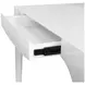 Lacey White Square Game Table with 2 Drawers