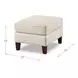 Lachlan Vanilla Leather Upholstered Rectangular Ottoman