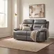 Laconia Dark Gray Double 63" Power Reclining Loveseat