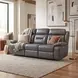 Laconia Dark Gray Double 87" Power Reclining Sofa