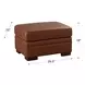 Langston Nutmeg Leather Upholstered Rectangular Ottoman
