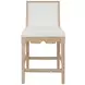 Lanister Brown and Cream Performance Fabric Counter Height Stool