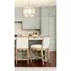 Lanister Brown and Cream Performance Fabric Counter Height Stool