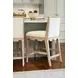 Lanister Brown and Cream Performance Fabric Counter Height Stool