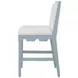Lanister Cream and Light Blue Lacquer Performance Fabric Counter Height Stool