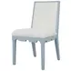 Lanister Matte Light Blue Performance Fabric Dining Chair