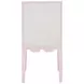 Lanister White Linen Performance Fabric Dining Chair With Matte Pink Lacquer Frame