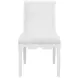 Lanister Matte White Lacquer Performance Fabric Dining Chair