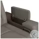 Niven Grey And Brown Power Reclining Loveseat with Adjustable Headrest