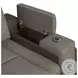 Niven Grey And Brown Power Recliner with Adjustable Headrest