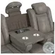 Niven Grey And Brown Power Reclining Sofa with Adjustable Headrest