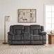 Laurelton Charcoal Double Glider Reclining Console Loveseat