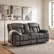 Laurelton Charcoal Double Glider Reclining Console Loveseat