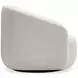 Devon White Upholstered Swivel Accent Chair