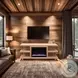 Laurel Canyon Natural 65" Fireplace TV Stand