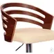 Adele Cream Swivel Adjustable Bar Stool