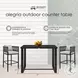 Alegria Black Outdoor 59" Rectangular Counter Height Dining Table