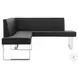 Amanda Black Faux Leather Nook Corner Dining Bench