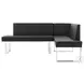 Amanda Black Faux Leather Nook Corner Dining Bench