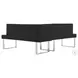 Amanda Black Faux Leather Nook Corner Dining Bench