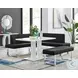 Amanda Black Faux Leather Nook Corner Dining Bench
