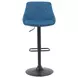 Anibal Blue Upholstered Swivel Bar Stool