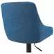 Anibal Blue Upholstered Swivel Bar Stool